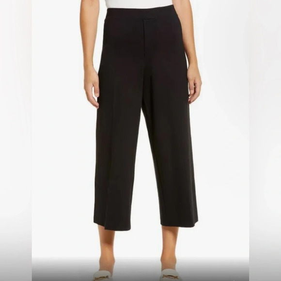 Wit & Wisdom Black Staight Leg Cropped Pants Womens Size 6 Wide leg trousers - Picture 1 of 3